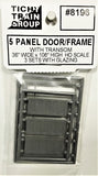 HO Scale Tichy Train 8196 5-Panel Door w/Separate Frame & Transom (3) pkg
