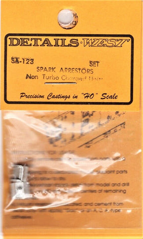 HO Scale Details West SA-123 Lifting Type Spark Arrestors "Super" pkg (2)