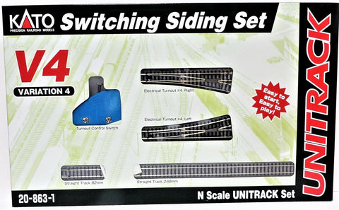 N Scale Kato Unitrack 20-863-1 V4 Switching Siding Track Set