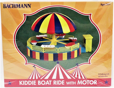 HO Scale Bachmann 46242 Operating Kiddie Boat Carnival Ride Kit