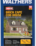 HO Scale Walthers Cornerstone 933-3774 Brick Cape Cod House Building Kit