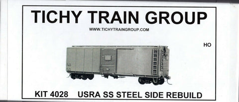 HO Scale Tichy Train Group 4028 Undecorated USRA 40' Rebuilt Boxcar w/Steel Side Upgrade
