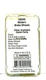 HO Scale Kadee #2045 Black Modern Brake Wheel Freight Car Detail Parts