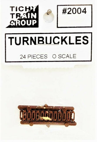 O Scale Tichy Train Group 2004 Rust-Colored Turnbuckles pkg (24)