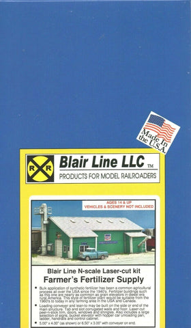 N Scale Blair Line 1007 Farmer's Fertilizer Bulk Plant Kit