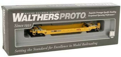 HO Scale Walthers Proto 920-109127 Trailer Train TTX DTTX 457279 Gunderson Rebuilt 40' Well Car w/Forward Thinking Logo