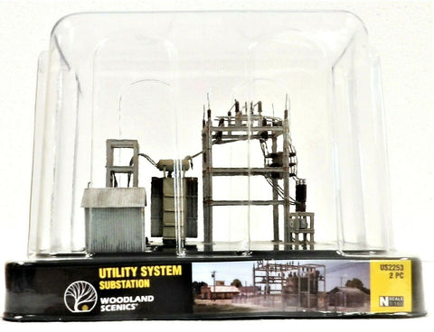 N Scale Woodland Scenics US2253 Pre-Built Utility System Substation