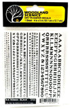 Woodland Scenics DT505 Railroad Roman Black Dry Transfer Decals