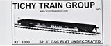 HO Scale Tichy Train Group 1000 Undecorated 53' 6" GSC Commonwealth Flatcar Kit