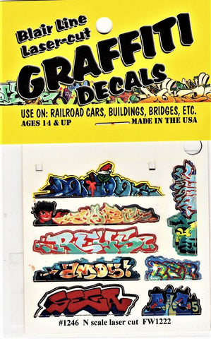 N Scale Blair Line 1246 Graffiti Decals Mega Set #3 (8) pcs