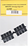 HO Scale A Line Product 50117 Black Vinyl Mud Flaps for Trucks/Trailers pkg (16)