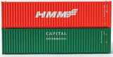 N Scale Jacksonville Terminal 405803 HMM w/Three Wave Logo & Captial 40' High Cube Containers