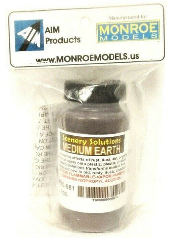 Monroe Models 981 Medium Earth Weathering Wash 4oz Bottle