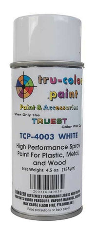 Tru-Color TCP-4003 Gloss White Aerosol Spray Paint 4.5oz 135mL Can