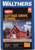 HO Scale Walthers Cornerstone 933-3656 Cottage Grove School Building Kit