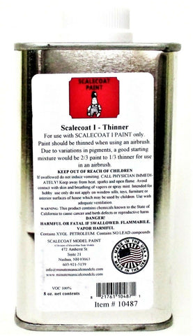 Scalecoat I S1048 Thinner 8 oz 237mL Enamel Paint Can