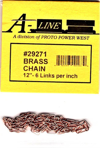 HO Scale A Line Product 29271 Brass Chain 12" 6 Links Per Inch 30.5cm