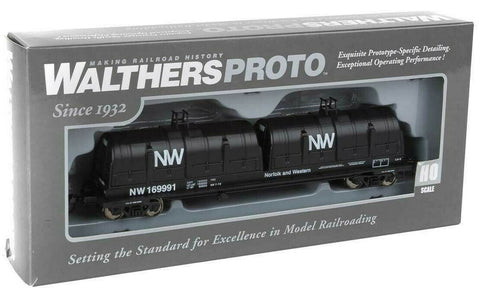 HO Scale Walthers Proto 920-105253 Norfolk & Western N&W 169991 50' Evans Cushion Coil Car w/Glass-Fiber Hoods