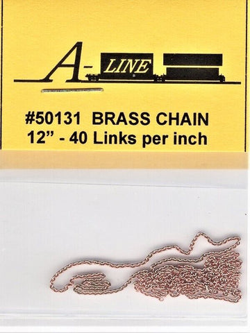 HO Scale A Line Product 50131 Brass Chain 12" 40 Links Per Inch