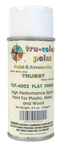 Tru-Color TCP-4002 Flat Finish Aerosol Spray Paint 4.5oz 135mL Can