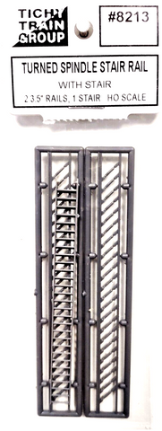 HO Scale Tichy Train 8213 Stairway Railing w/Turned Spindles pkg (2)