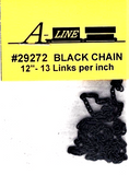 HO Scale A Line Product 29272 Pre-Blackened Brass Chain 12" 13 Links Per Inch 30.5cm