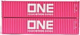 N Scale Jacksonville Terminal 405333 ONE/UETU Magenta 40" High Cube Container