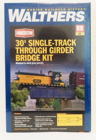 HO Scale Walthers Cornerstone 933-4500 30' Single Track Through Girder Bridge