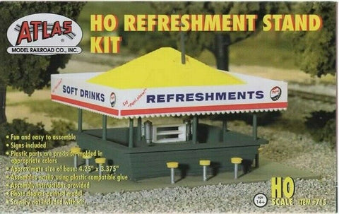 HO Scale Atlas 715 Refreshment Stand Building Kit