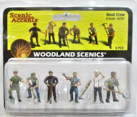 O Scale Woodland Scenics A2761 Scenic Accents Road Crew (6) pcs