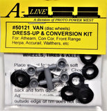 HO Scale A Line Product 50121 Two Hole Disc Wheels Trailer Dress-Up Kit