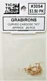 HO Scale Tichy Train Group 3054 Formed Wire Grab Irons Curved Caboose pkg (25)
