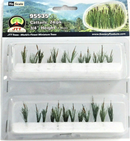 HO Scale JTT Miniature Tree 95535 Cattails 3/4" Tall (24) pcs