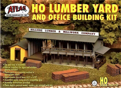 HO Scale Atlas 750 Lumber Yard & Office Kit