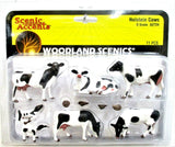 O Scale Woodland Scenics A2724 Scenic Accents Holstein Cows (7) pcs