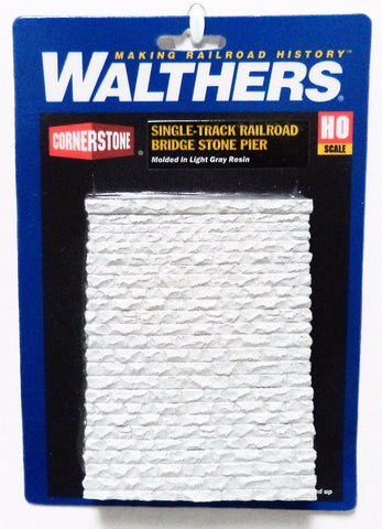 HO Scale Walthers Cornerstone 933-4581 Resin Single-Track Stone Wide Bridge Pier