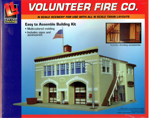 N Scale Walthers Life-Like 433-7483 Volunteer Fire Company Kit