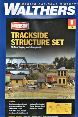 N Scale Walthers Cornerstone 933-3852 Trackside Structures Set/Kit