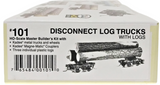 HO Scale Kadee #101 Disconnect Log Car Trucks with Logs Kit