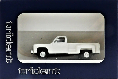 HO Scale Trident Miniatures 90015W White GMC Step-Side 4x4 Pick-Up Truck