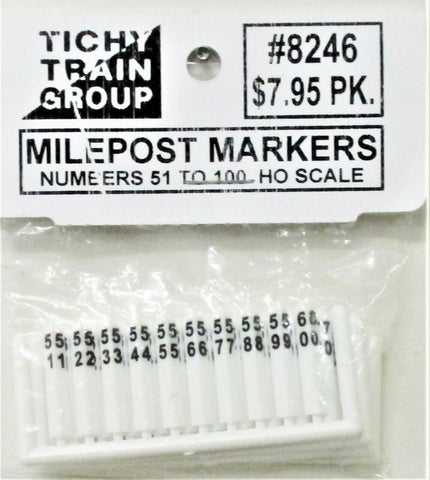 HO Scale Tichy Train Group 8246 Concrete Milepost Markers #51-100