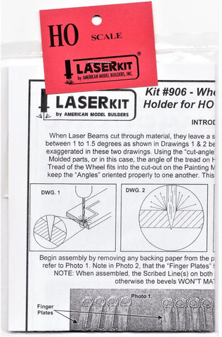 HO Scale American Model Builders 906 Wheel Paint Mask for Kadee 33" Wheels