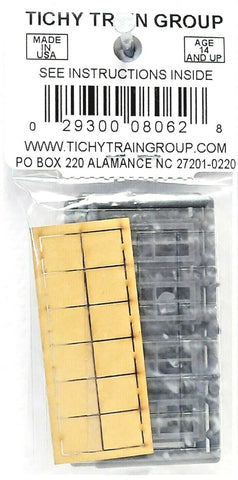 HO Scale Tichy Train Group 8062 2/2 24 x 56" Double Hung Windows pkg (12)