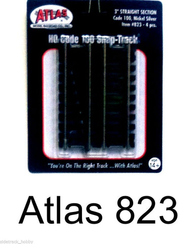 HO Scale Atlas 823 Code 100 3" Straight Track (4) pcs.
