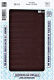 All Scale Microscale TF-13 Trim Film Brown Decal Sheet