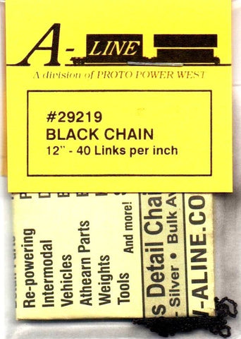 HO Scale A Line Product 29219 Pre-Blackened Brass Chain - 12" 30.5cm