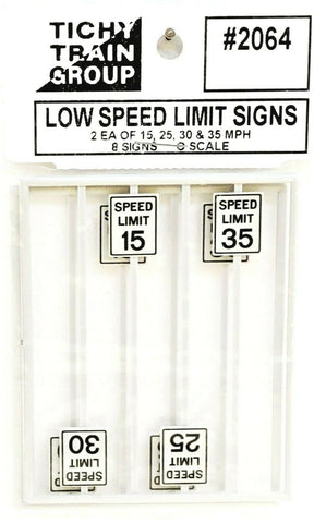 O Scale Tichy Train Group 2064 Low Speed Limit Signs pkg (8)