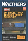 HO Scale Walthers Cornerstone 933-4501 50' Single-Track Through Girder Bridge