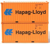 N Scale Jacksonville Terminal 205484 Hapag-Lloyd Faded 20' Corrugated Container Set #2