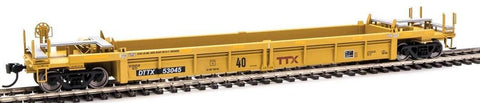 HO Scale Walthers MainLine 910-8404 DTTX 53045 Thrall Rebuilt 40' Well Car w/ Large Maroon TTX Logo